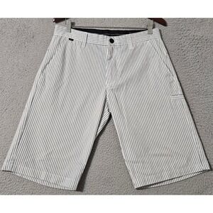 Fox Racing Essex Shorts Mens 30 White Pinstripe Performance Hybrid Casual 02271